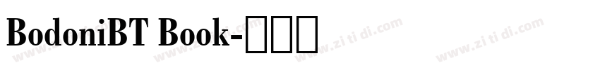 BodoniBT Book字体转换